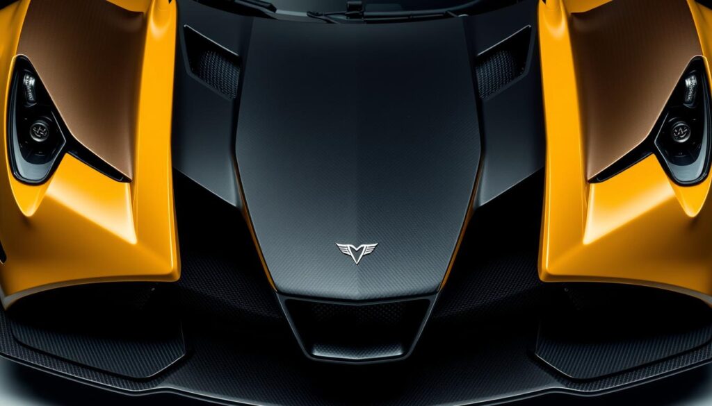 Hennessey Venom F5 Evolution aerodynamic detail showing front splitter and dive planes