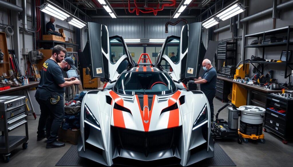 Hennessey Venom F5 Evolution being hand-assembled in the Texas workshop