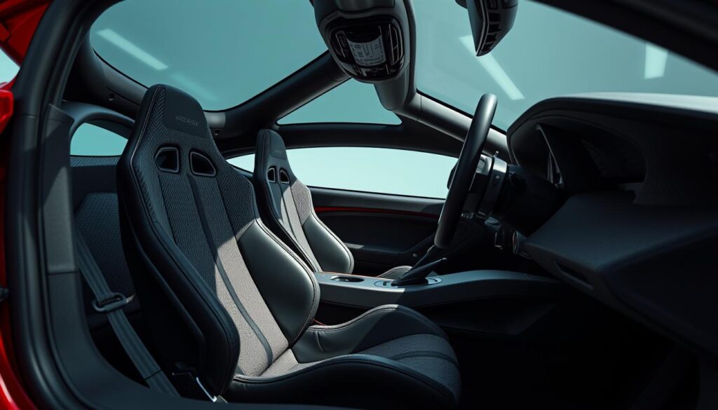 Hennessey Venom F5 Evolution interior showing carbon fiber seats and cockpit design