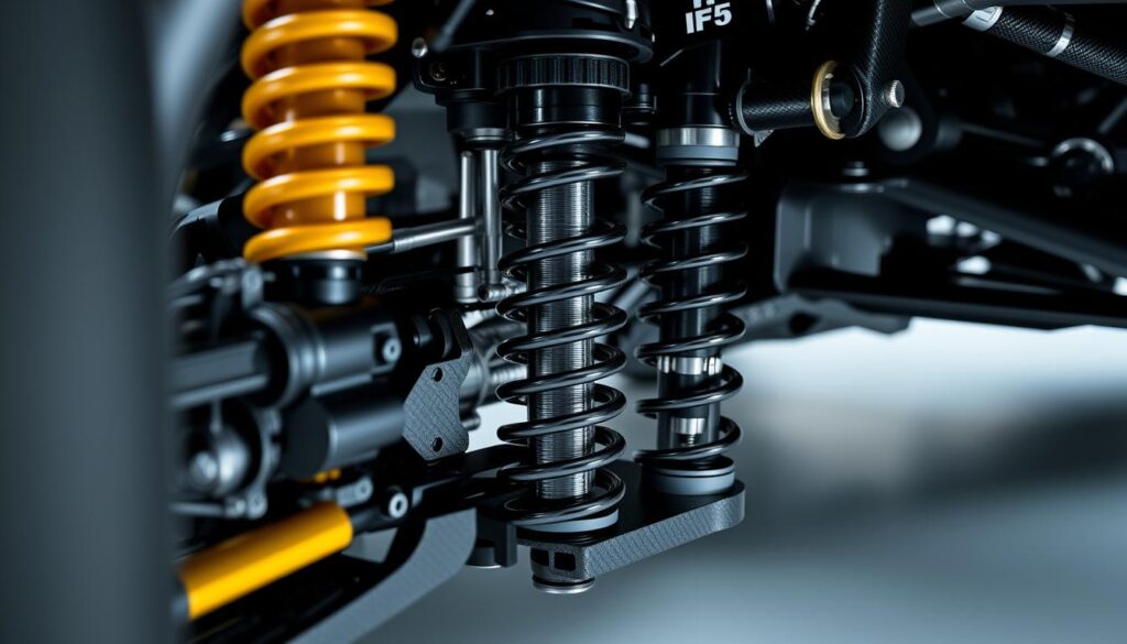 Hennessey Venom F5 Evolution suspension components showing adaptive dampers